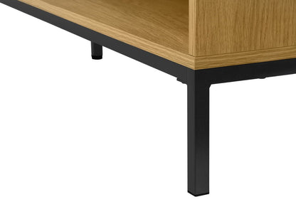 60" Brown and Black L Shape Computer Desk With Three Drawers HomeRoots