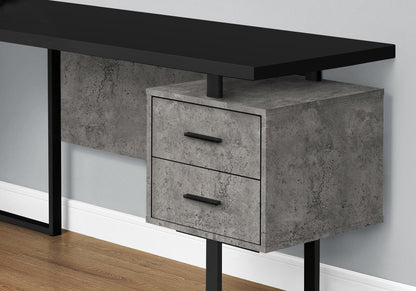 71" Black L Shape Computer Desk With Three Drawers HomeRoots