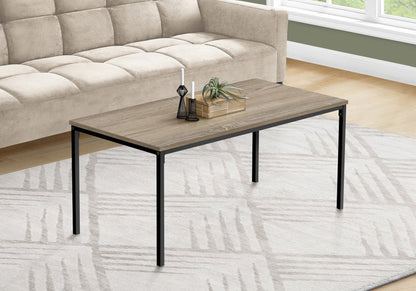 40" Taupe And Black Metal Coffee Table HomeRoots