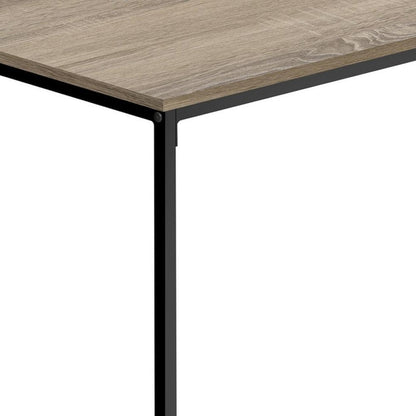 40" Taupe And Black Metal Coffee Table HomeRoots