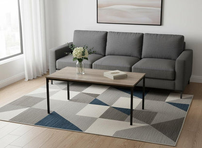 40" Taupe And Black Metal Coffee Table HomeRoots