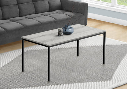40" Gray And Black Wood And Metal Coffee Table HomeRoots