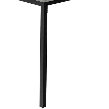 40" Gray And Black Wood And Metal Coffee Table HomeRoots