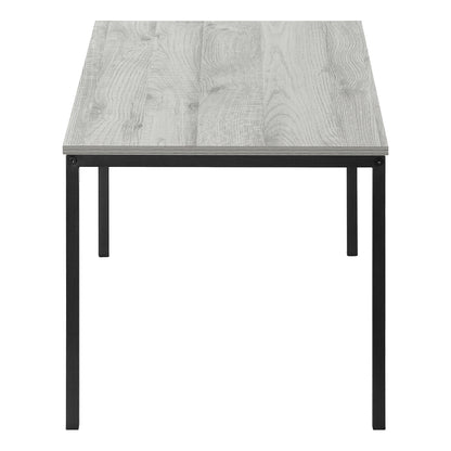 40" Gray And Black Wood And Metal Coffee Table