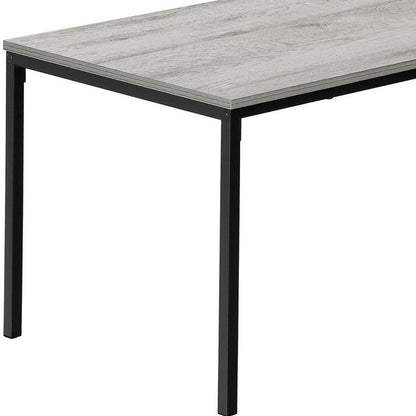 40" Gray And Black Wood And Metal Coffee Table HomeRoots