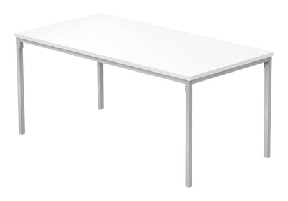 40" White And Silver Metal Coffee Table HomeRoots