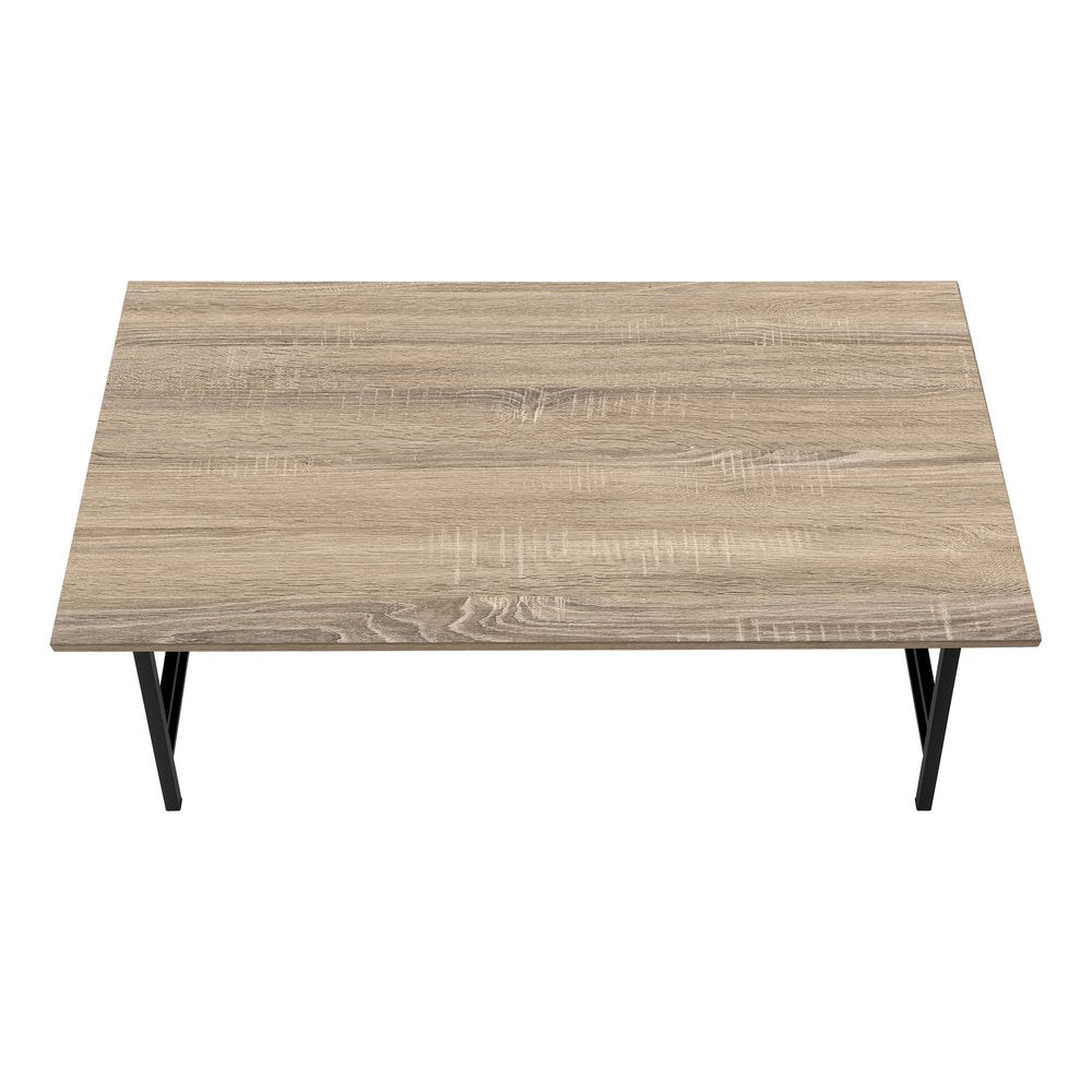 40" Taupe And Black Metal Coffee Table HomeRoots