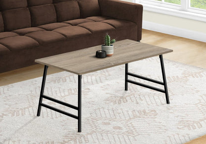 40" Taupe And Black Metal Coffee Table HomeRoots