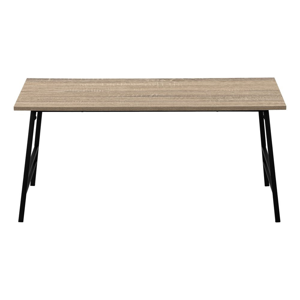40" Taupe And Black Metal Coffee Table HomeRoots