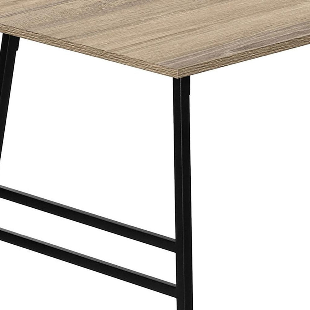 40" Taupe And Black Metal Coffee Table HomeRoots
