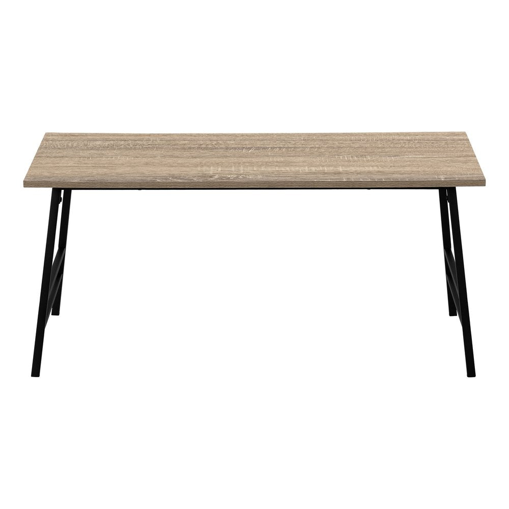 40" Taupe And Black Metal Coffee Table HomeRoots