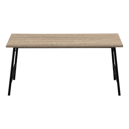 40" Taupe And Black Metal Coffee Table HomeRoots
