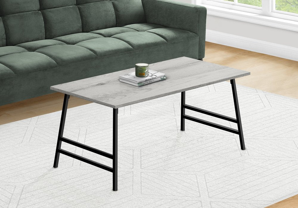 40" Gray And Black Metal Coffee Table HomeRoots