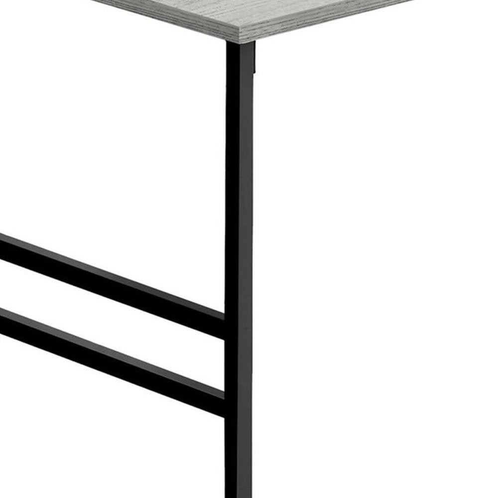 40" Gray And Black Metal Coffee Table HomeRoots