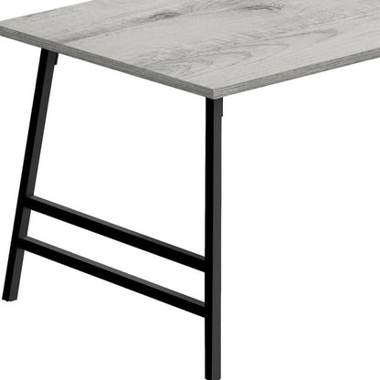 40" Gray And Black Metal Coffee Table HomeRoots