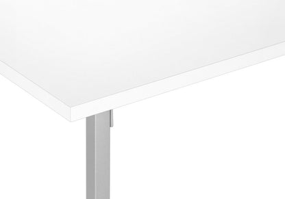 40" White And Silver Wood And Metal Coffee Table HomeRoots