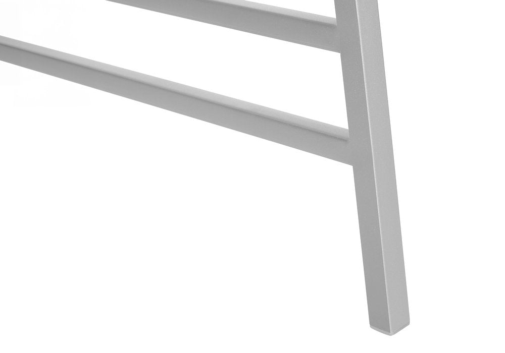 40" White And Silver Wood And Metal Coffee Table HomeRoots