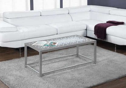 42" Gray Metal Coffee Table HomeRoots