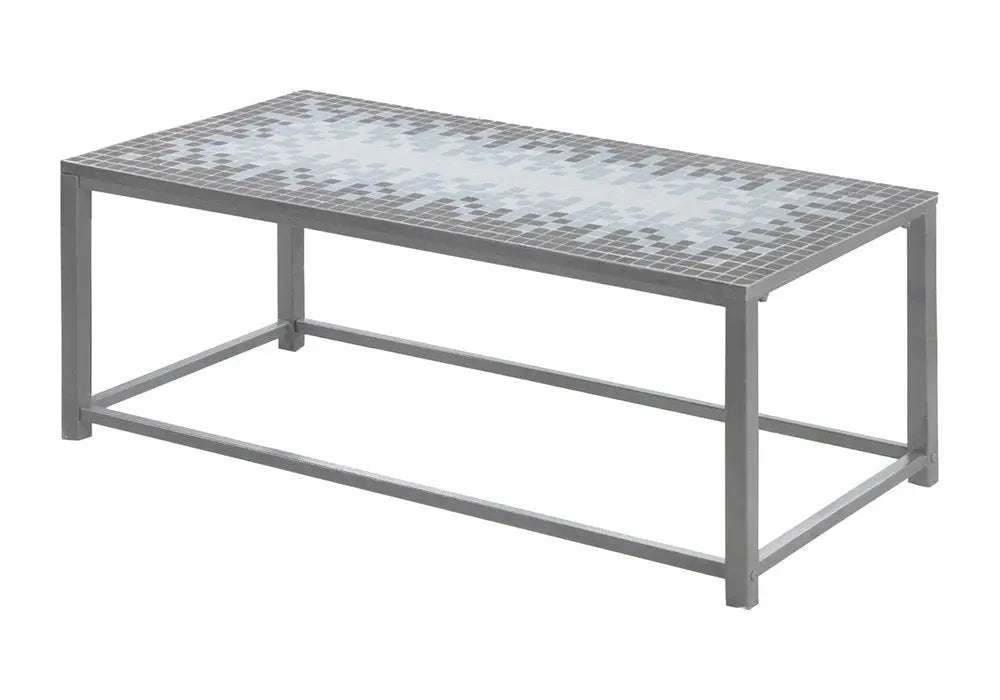 42" Gray Metal Coffee Table HomeRoots