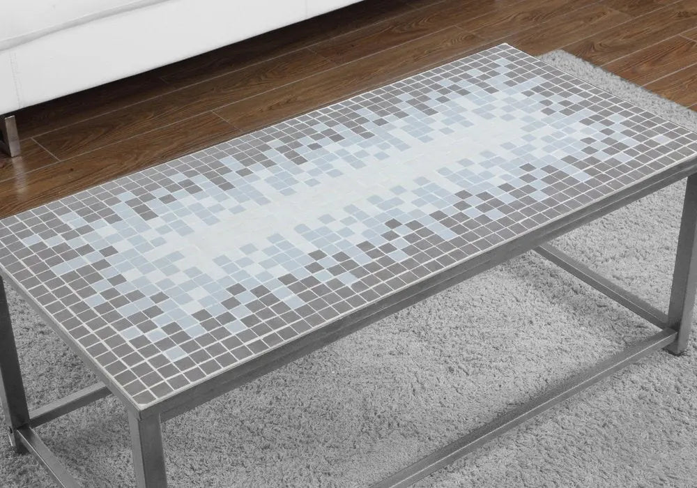 42" Gray Metal Coffee Table HomeRoots