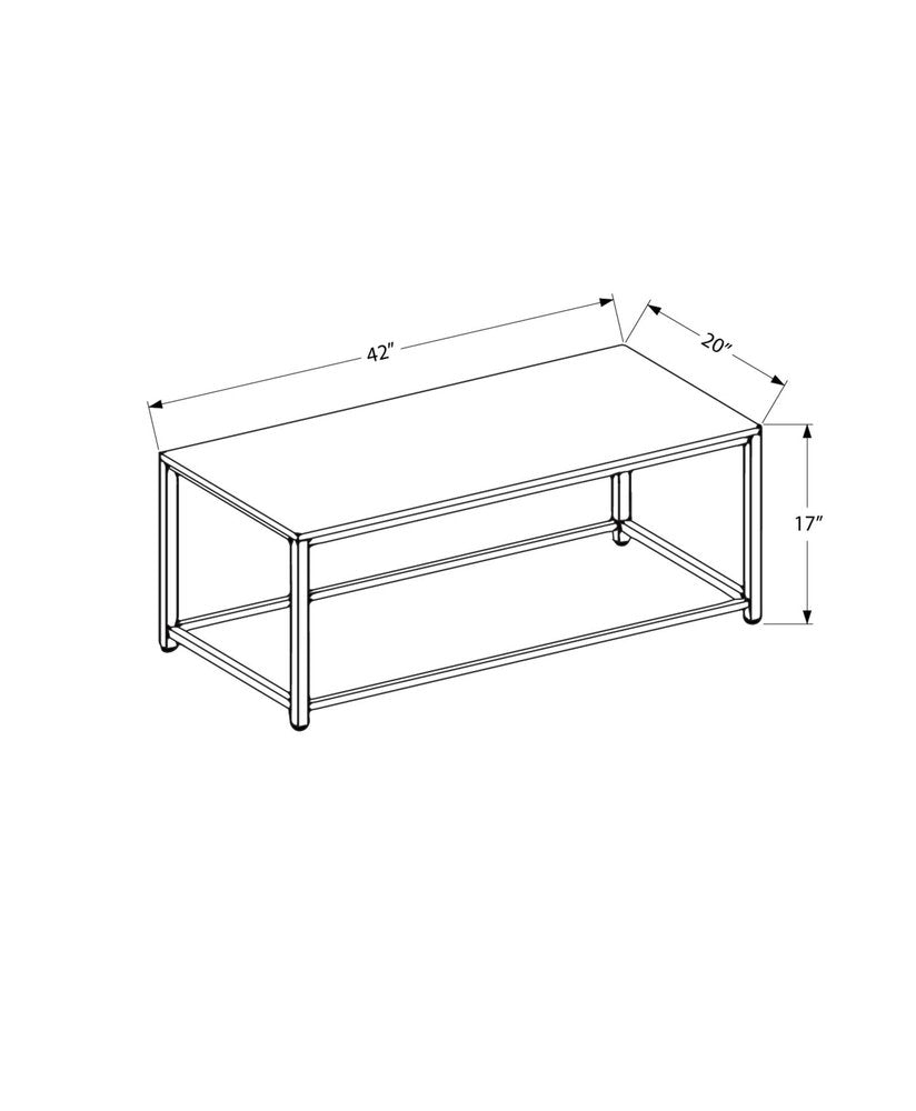 42" Brown Metal Coffee Table HomeRoots