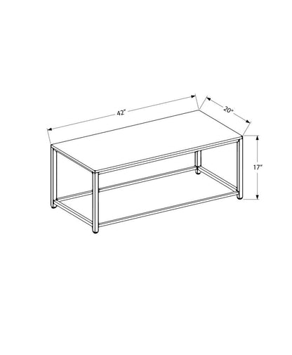 42" Brown Metal Coffee Table HomeRoots