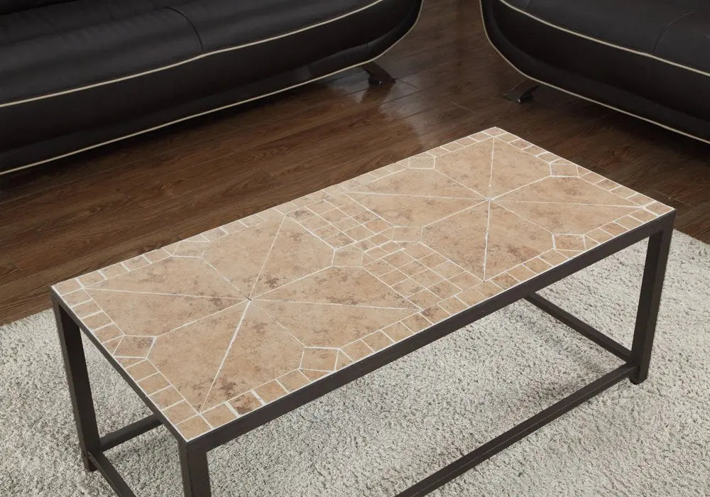 42" Brown Metal Coffee Table HomeRoots