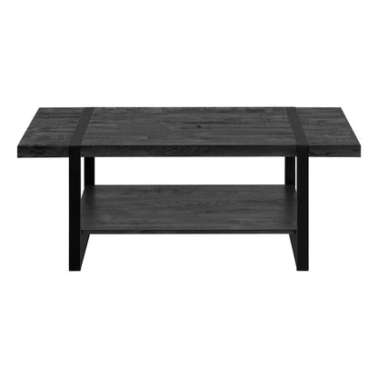 47" Black Coffee Table With Shelf HomeRoots