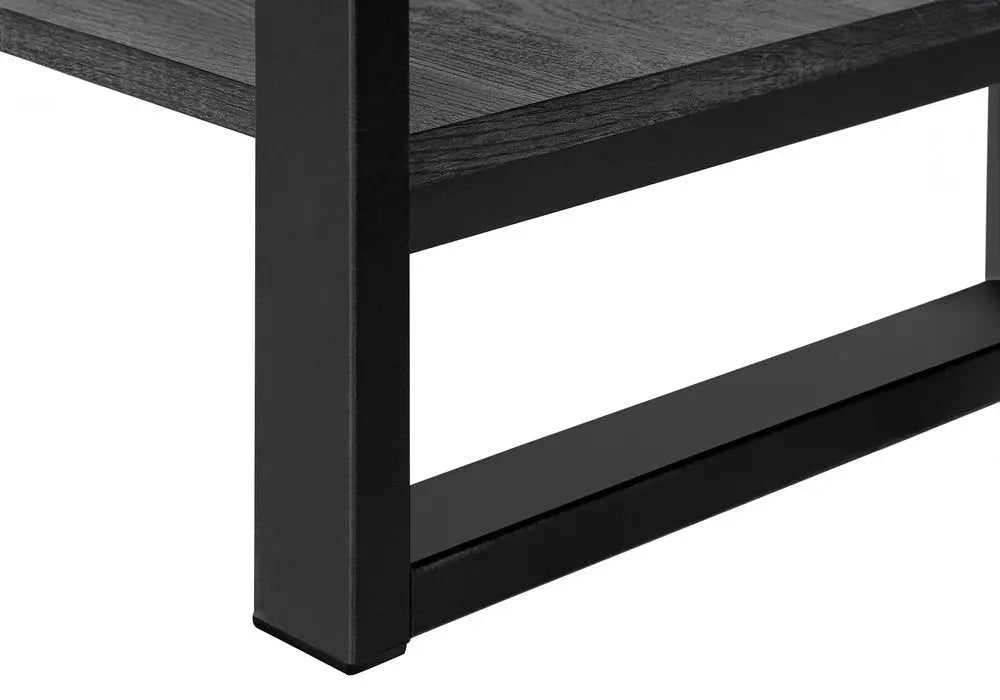 47" Black Coffee Table With Shelf HomeRoots
