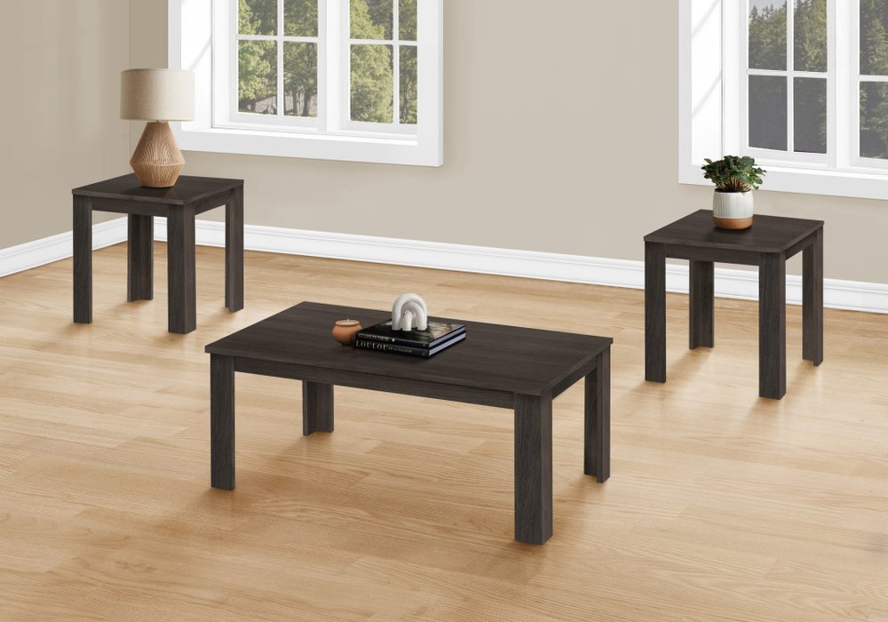 Set of Three 44" Oak Coffee Table HomeRoots
