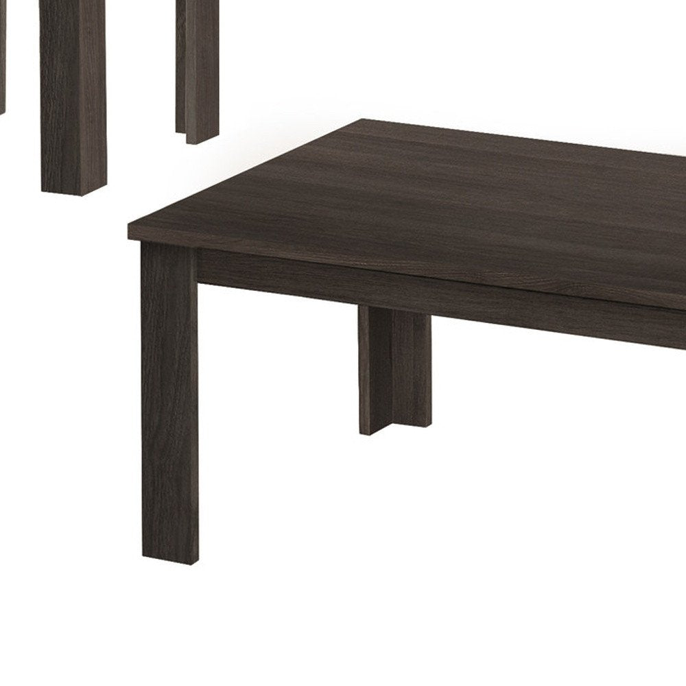 Set of Three 44" Oak Coffee Table HomeRoots
