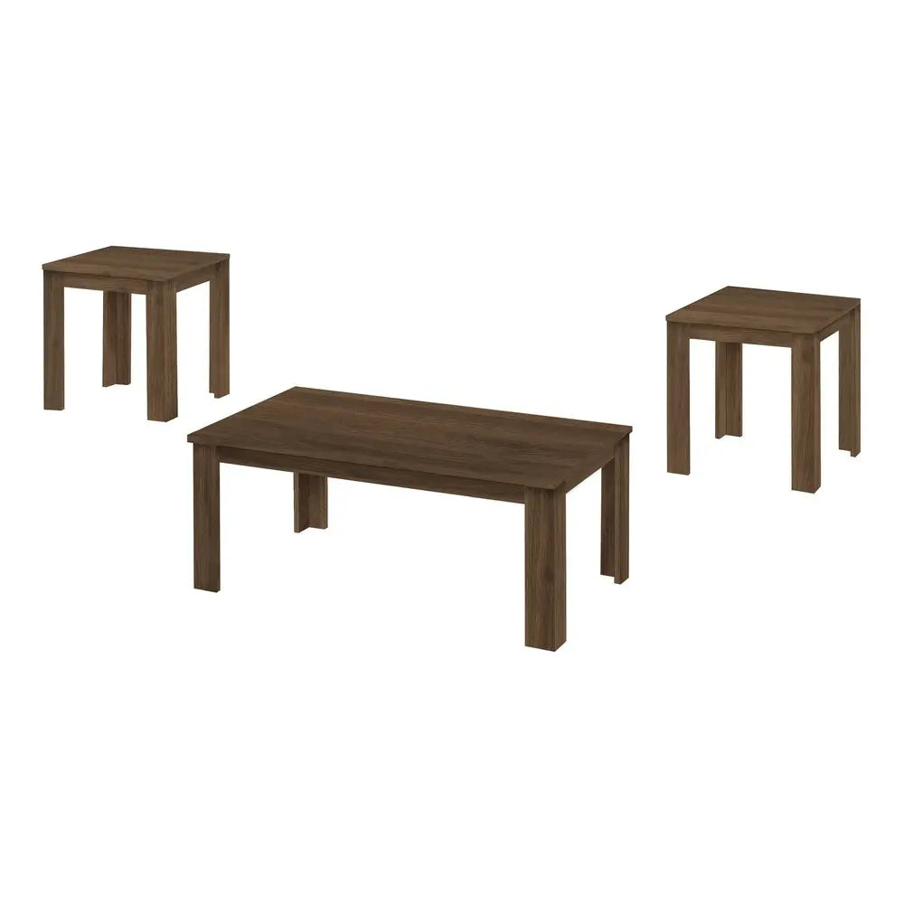 Set of Three 44" Dark Brown Coffee Table HomeRoots