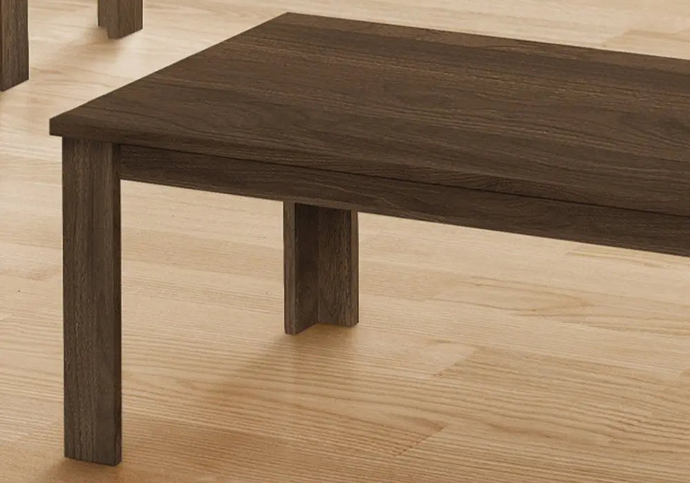 Set of Three 44" Dark Brown Coffee Table HomeRoots