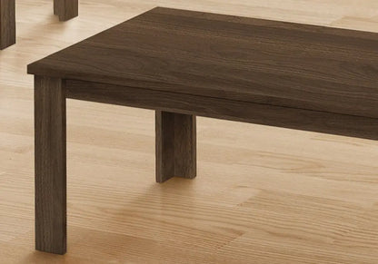 Set of Three 44" Dark Brown Coffee Table HomeRoots