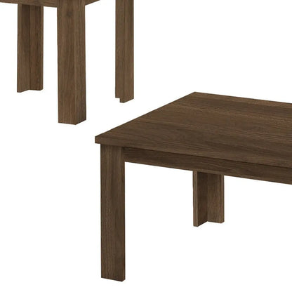 Set of Three 44" Dark Brown Coffee Table HomeRoots