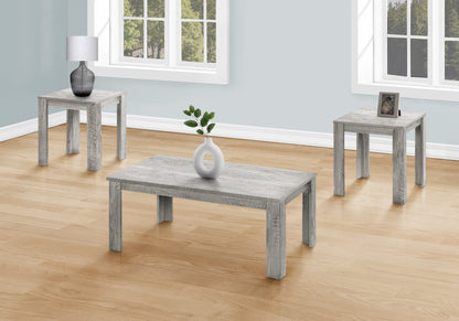 Set of Three 44" Gray Coffee Table