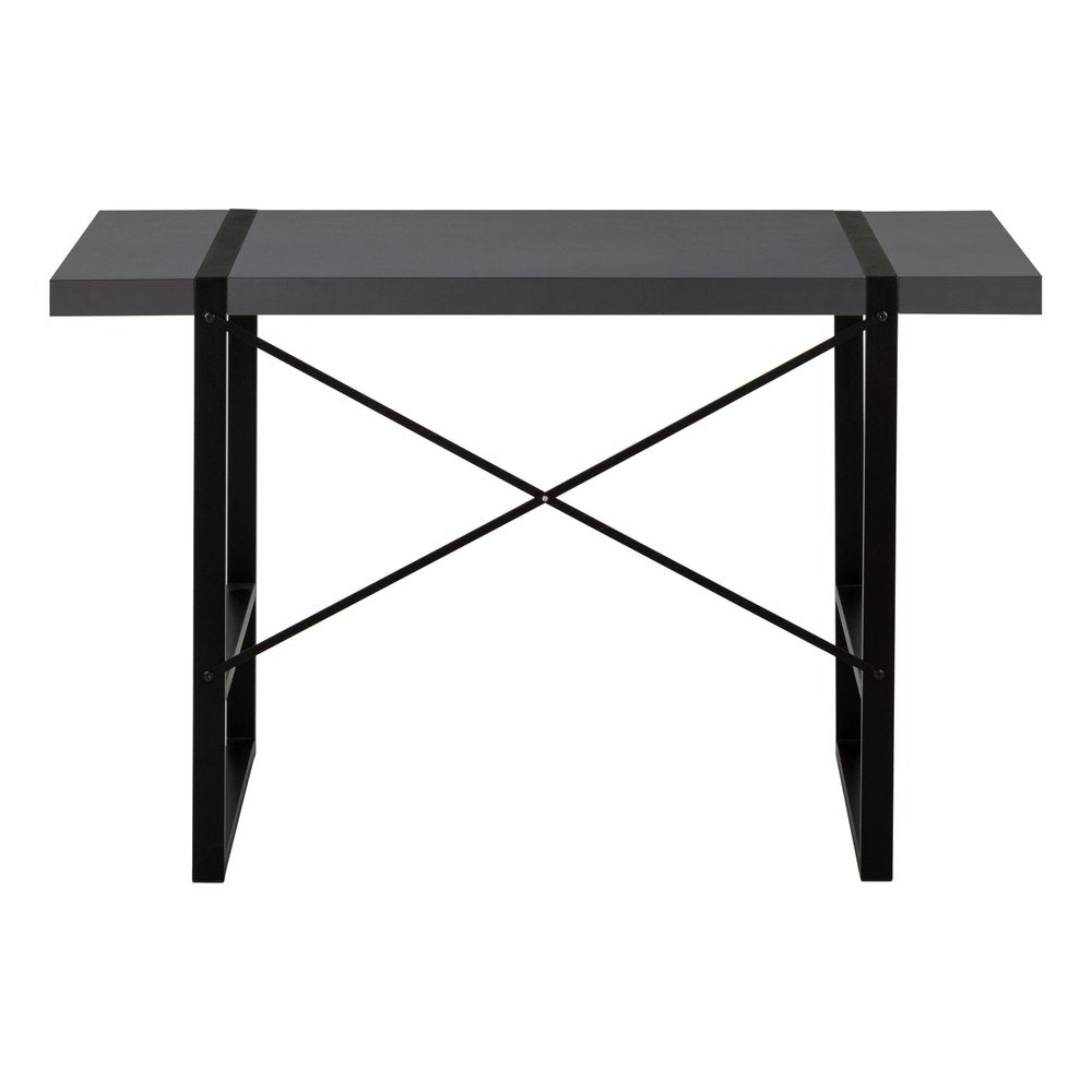 49" Gray and Black Computer Desk HomeRoots