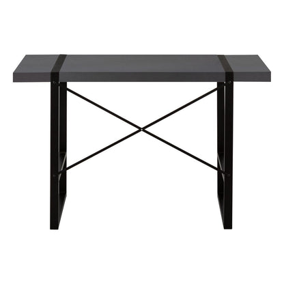 49" Gray and Black Computer Desk HomeRoots