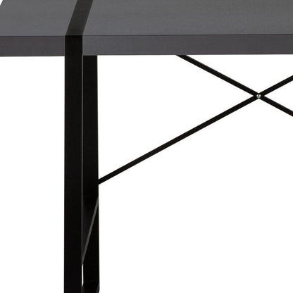 49" Gray and Black Computer Desk HomeRoots