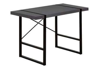 49" Gray and Black Computer Desk HomeRoots