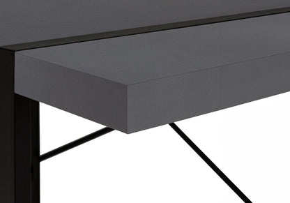 49" Gray and Black Computer Desk HomeRoots