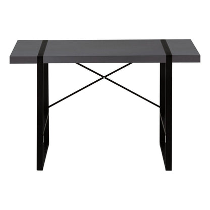 49" Gray and Black Computer Desk HomeRoots