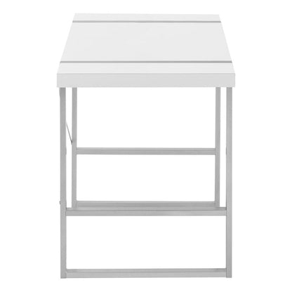 49" White and Gray Computer Desk HomeRoots
