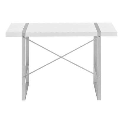49" White and Gray Computer Desk HomeRoots