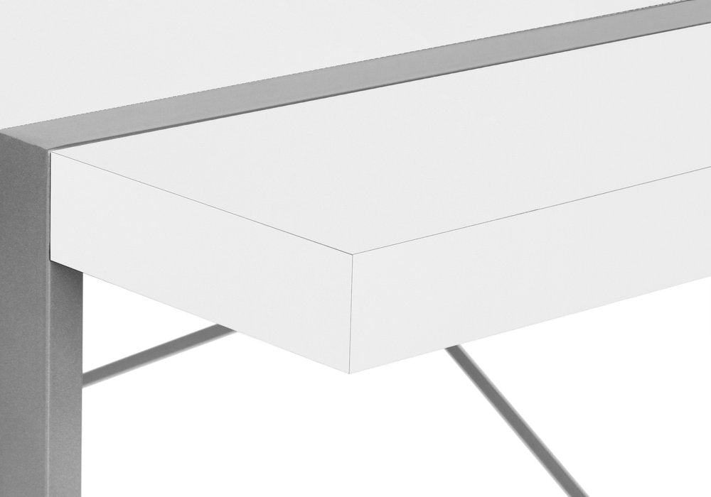 49" White and Gray Computer Desk HomeRoots
