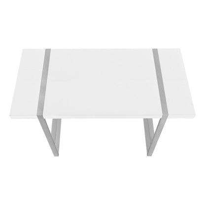 49" White and Gray Computer Desk HomeRoots
