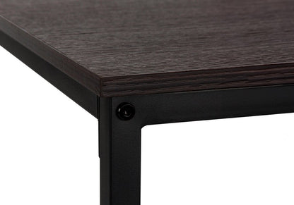 58" Espresso and Black L Shape Computer Desk HomeRoots
