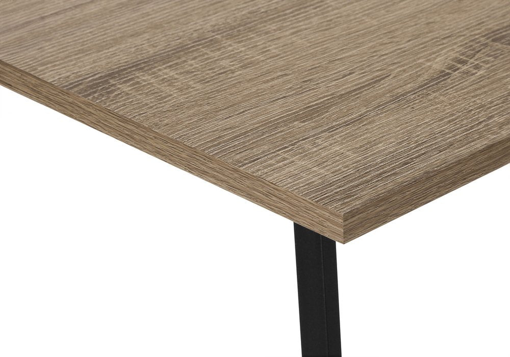 47" Taupe and Black L Shape Computer Desk HomeRoots