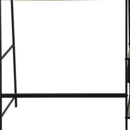 47" Taupe and Black L Shape Computer Desk HomeRoots