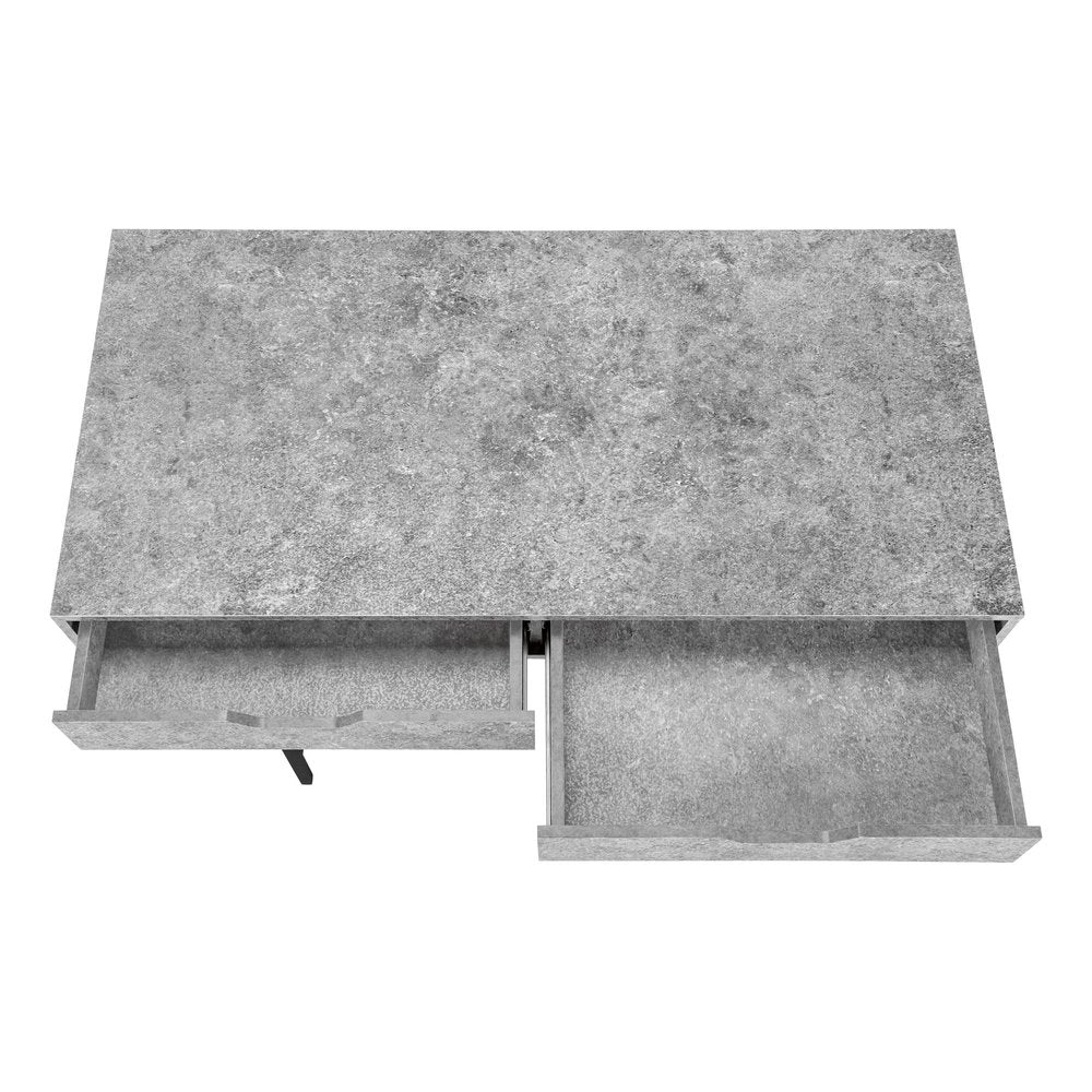 47" Gray and Black Wood and Metal H-Shape Computer Desk With Two Drawers HomeRoots